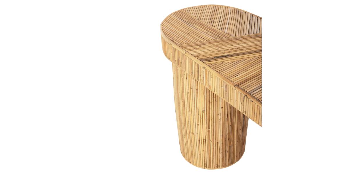 ΚΟΝΣΟΛΑ ΟΒΑΛ GATSBY HM9871 ΦΥΣΙΚΟ RATTAN ΣΕ ΦΥΣΙΚΟ ΧΡΩΜΑ 110x45x74,5Υεκ.