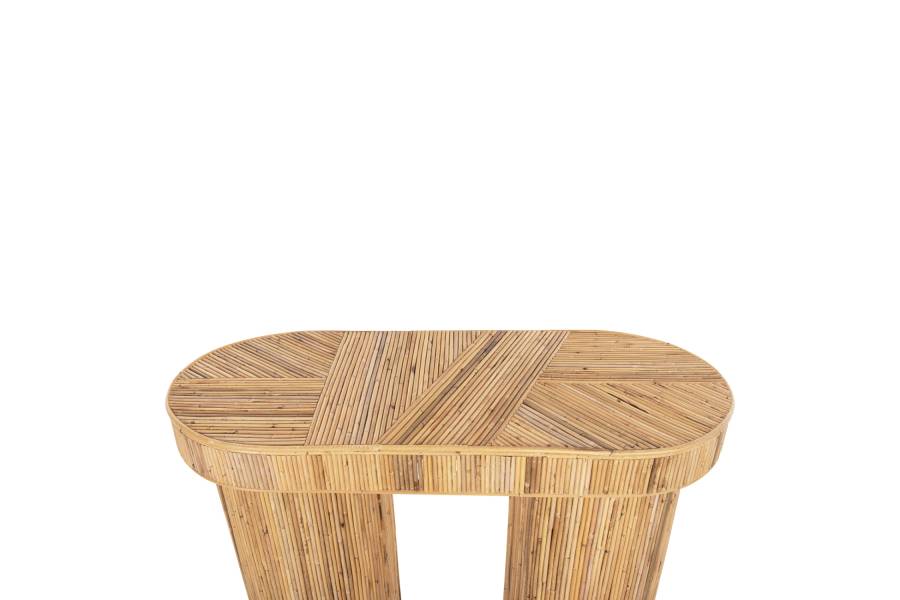 ΚΟΝΣΟΛΑ ΟΒΑΛ GATSBY HM9871 ΦΥΣΙΚΟ RATTAN ΣΕ ΦΥΣΙΚΟ ΧΡΩΜΑ 110x45x74,5Υεκ.