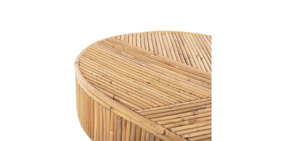ΚΟΝΣΟΛΑ ΟΒΑΛ GATSBY HM9871 ΦΥΣΙΚΟ RATTAN ΣΕ ΦΥΣΙΚΟ ΧΡΩΜΑ 110x45x74,5Υεκ.