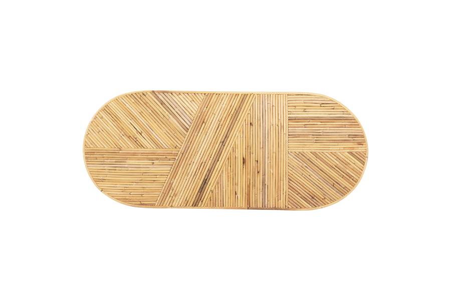 ΚΟΝΣΟΛΑ ΟΒΑΛ GATSBY HM9871 ΦΥΣΙΚΟ RATTAN ΣΕ ΦΥΣΙΚΟ ΧΡΩΜΑ 110x45x74,5Υεκ.