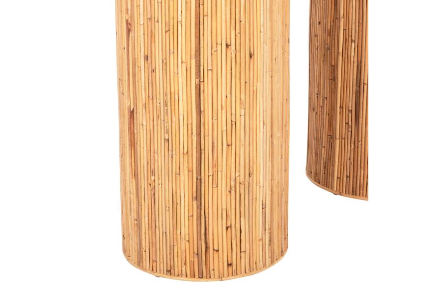 ΚΟΝΣΟΛΑ ΟΒΑΛ GATSBY HM9871 ΦΥΣΙΚΟ RATTAN ΣΕ ΦΥΣΙΚΟ ΧΡΩΜΑ 110x45x74,5Υεκ.