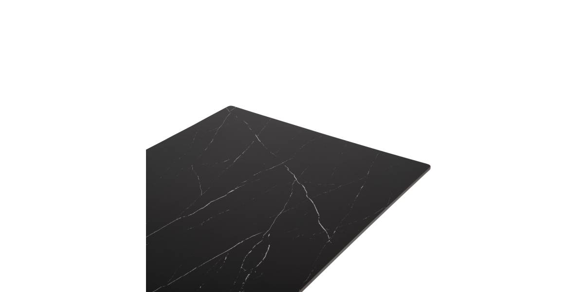 ΤΡΑΠΕΖΙ ΤΡΑΠΕΖΑΡΙΑΣ RUBBY HM9849.02 ΚΕΡΑΜΙΚΟ TOP ΜΑΥΡΟ ΜΑΡΜΑΡΟ-ΜΕΤΑΛ.ΒΑΣΗ 180x90x77Υεκ