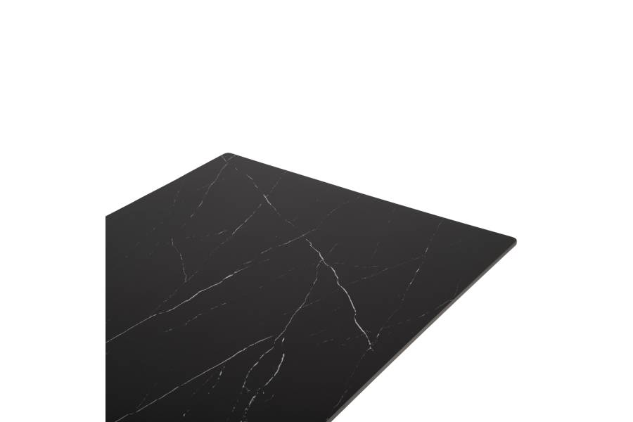 ΤΡΑΠΕΖΙ ΤΡΑΠΕΖΑΡΙΑΣ RUBBY HM9849.02 ΚΕΡΑΜΙΚΟ TOP ΜΑΥΡΟ ΜΑΡΜΑΡΟ-ΜΕΤΑΛ.ΒΑΣΗ 180x90x77Υεκ