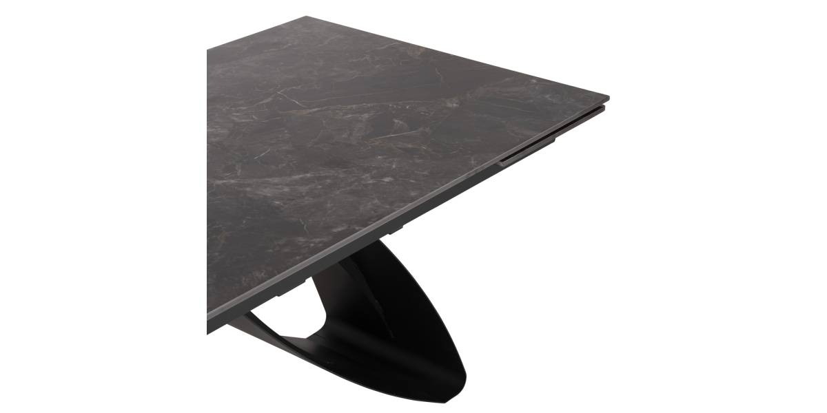ΤΡΑΠΕΖΙ ΤΡΑΠΕΖΑΡΙΑΣ TEGATT HM9850.02 ΚΕΡΑΜΙΚΟ TOP ΠΤΥΣΣΟΜΕΝΟ-ΜΑΥΡΟ 180-260x90x77Υεκ