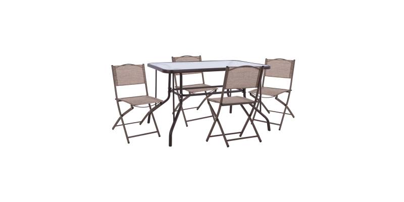 ΣΕΤ ΕΞ.ΧΩΡΟΥ 5ΤΜΧ MAG HM21034 ΤΡΑΠΕΖΙ ADAM & 4 ΠΤΥΣΣΟΜΕΝΕΣ ΚΑΡΕΚΛΕΣ-ΚΑΦΕ