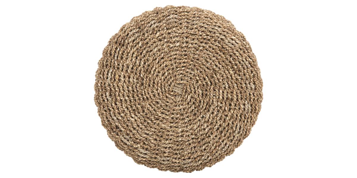 ΣΚΑΜΠΟ BEAM HM7827.01 ΞΥΛΟ ΤΕΑΚ ΚΑΙ SEAGRASS ΣΕ ΦΥΣΙΚΟ & ΛΕΥΚΟ Φ42x46Yεκ.