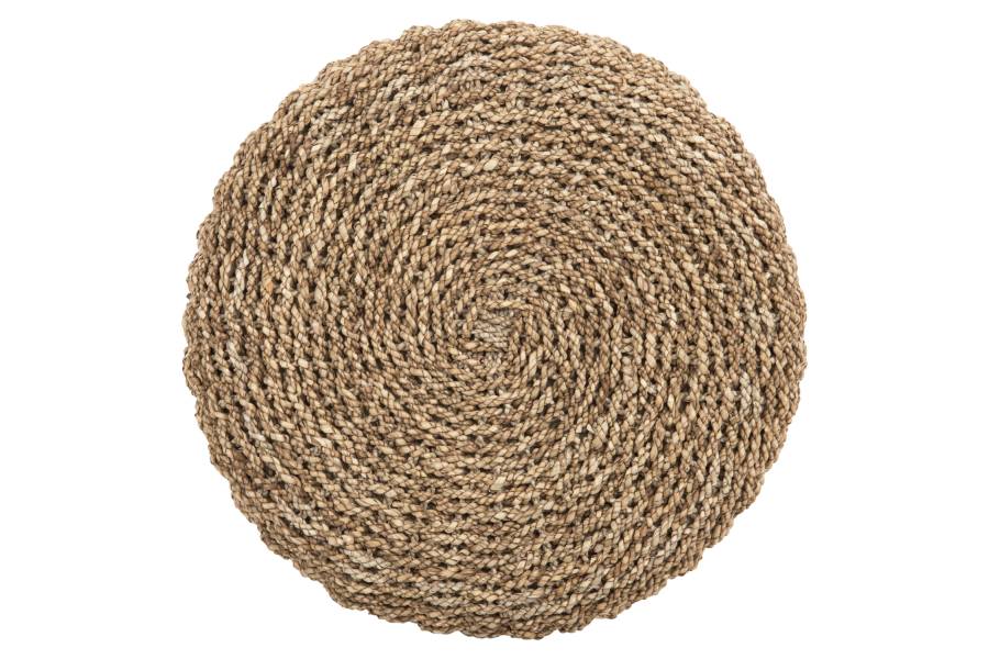 ΣΚΑΜΠΟ BEAM HM7827.01 ΞΥΛΟ ΤΕΑΚ ΚΑΙ SEAGRASS ΣΕ ΦΥΣΙΚΟ & ΛΕΥΚΟ Φ42x46Yεκ.