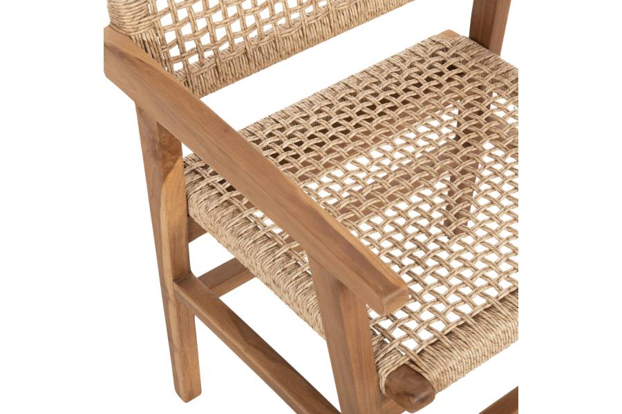 ΠΟΛΥΘΡΟΝΑ BJORN HM9403.21 ΜΑΣΙΦ ΞΥΛΟ ΤEAK ΦΥΣΙΚΟ-ΣΧΟΙΝΙ 56x56x83Υ εκ.