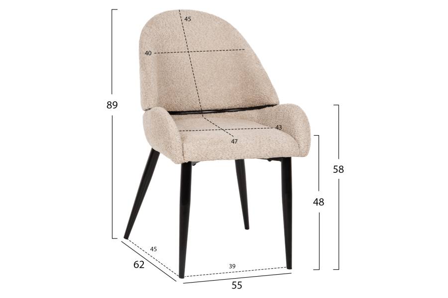 ΣΕΤ ΤΡΑΠΕΖΑΡΙΑΣ 7ΤΜΧ POSE HM21046 ΤΡΑΠΕΖΙ ΜΕ ΚΕΡΑΜΙΚΟ TOP-6 ΚΑΡΕΚΛΕΣ ΕΚΡΟΥ