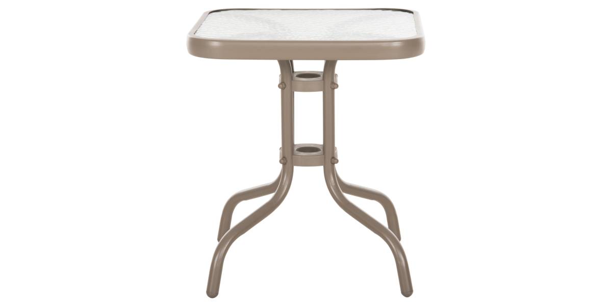 ΤΡΑΠΕΖΙ ΒΟΗΘΗΤΙΚΟ FIGO HM6067.04 ΜΕΤΑΛΛΙΚΟ ΣΑΜΠΑΝΙ-ΓΥΑΛΙΝΗ ΕΠΙΦΑΝΕΙΑ 45x45x51Yεκ