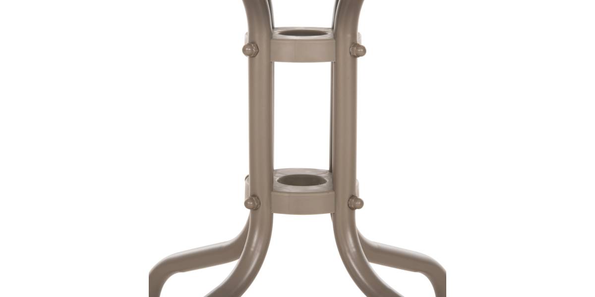 ΤΡΑΠΕΖΙ ΒΟΗΘΗΤΙΚΟ FIGO HM6067.04 ΜΕΤΑΛΛΙΚΟ ΣΑΜΠΑΝΙ-ΓΥΑΛΙΝΗ ΕΠΙΦΑΝΕΙΑ 45x45x51Yεκ