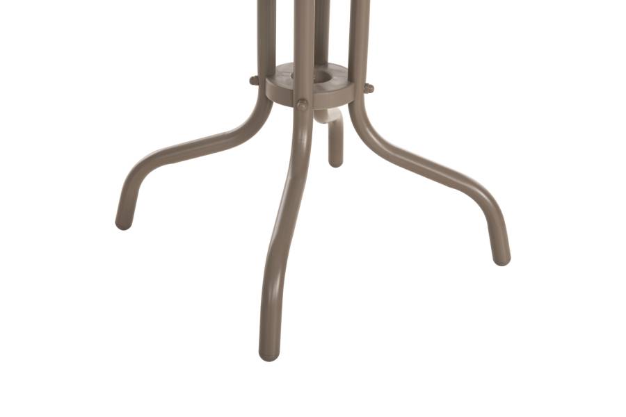 ΤΡΑΠΕΖΙ ΒΟΗΘΗΤΙΚΟ FIGO HM6067.04 ΜΕΤΑΛΛΙΚΟ ΣΑΜΠΑΝΙ-ΓΥΑΛΙΝΗ ΕΠΙΦΑΝΕΙΑ 45x45x51Yεκ