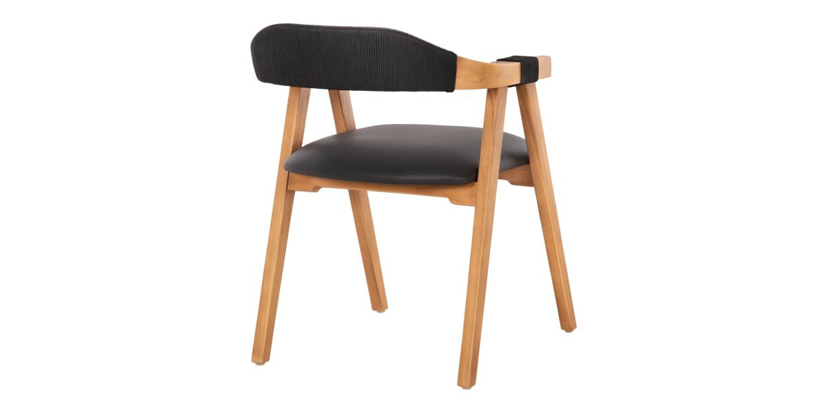 ΠΟΛΥΘΡΟΝΑ RIMINI HM9867.02 ΞΥΛΟ TEAK ΦΥΣΙΚΟ-ΜΑΥΡΟ ΣΧΟΙΝΙ & PU ΚΑΘΙΣΜΑ 60x61x76Υεκ.