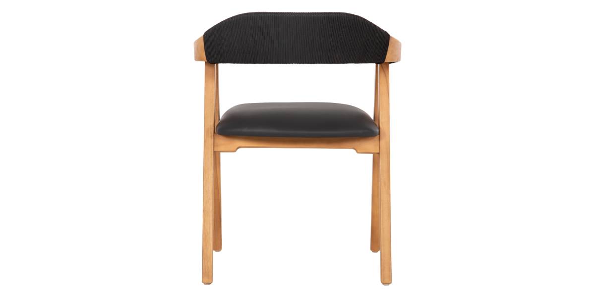ΠΟΛΥΘΡΟΝΑ RIMINI HM9867.02 ΞΥΛΟ TEAK ΦΥΣΙΚΟ-ΜΑΥΡΟ ΣΧΟΙΝΙ & PU ΚΑΘΙΣΜΑ 60x61x76Υεκ.