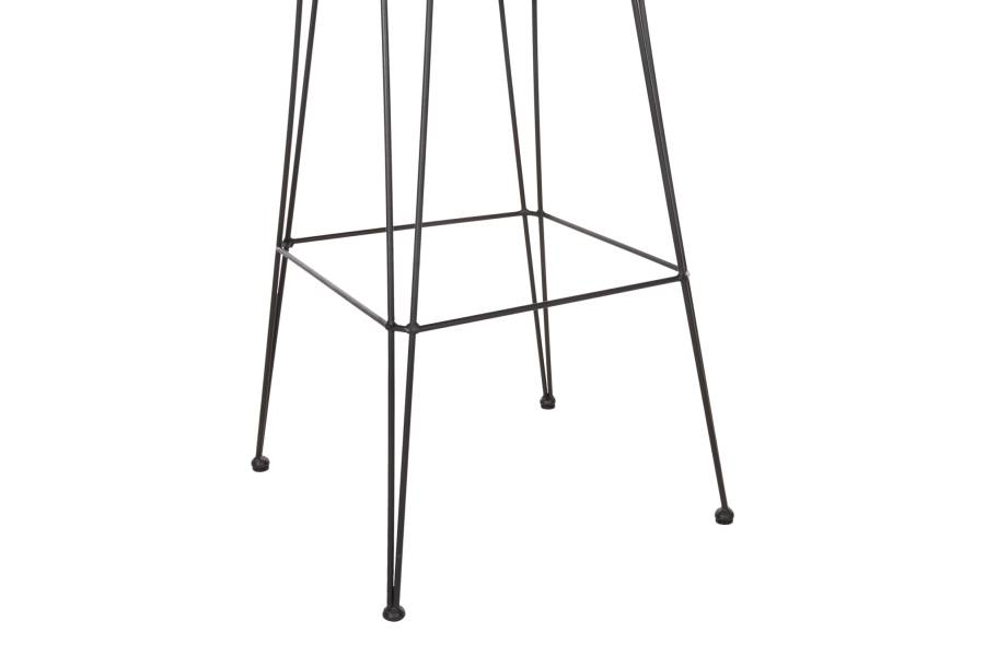 ΣΚΑΜΠΟ ΜΠΑΡ ALLEGRA HM5690.11 ΜΕΤΑΛΛΟ&ΜΑΞΙΛΑΡΙ ΜΑΥΡΟ-WICKER ΜΠΕΖ 55x54x108Υεκ.