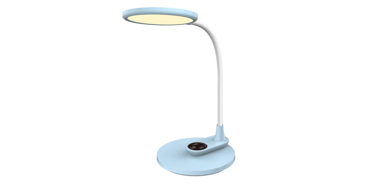 ΦΩΤΙΣΤΙΚΟ ΓΡΑΦΕΙΟΥ LED BLAIN HM4459.03 ΓΑΛΑΖΙΟ ABS-ΛΕΥΚΗ ΣΙΛΙΚΟΝΗ 17x26,6x34,5Υ εκ.