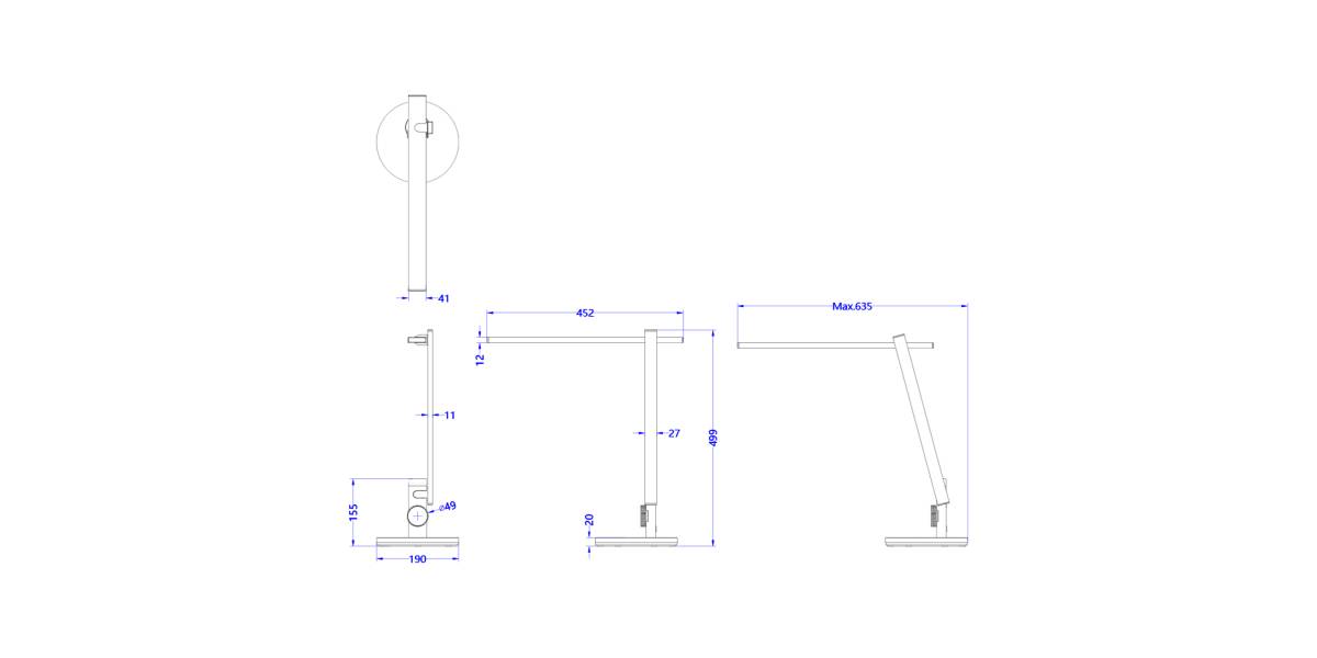 ΦΩΤΙΣΤΙΚΟ ΓΡΑΦΕΙΟΥ LED BLAIN PRO HM4445.07 ΓΚΡΙ ΜΕΤΑΛΛΙΚΟ ΧΡΩΜΑ Φ19x49,9Υεκ.