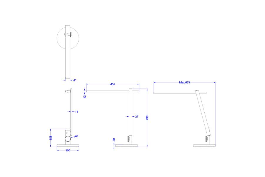 ΦΩΤΙΣΤΙΚΟ ΓΡΑΦΕΙΟΥ LED BLAIN PRO HM4445.07 ΓΚΡΙ ΜΕΤΑΛΛΙΚΟ ΧΡΩΜΑ Φ19x49,9Υεκ.