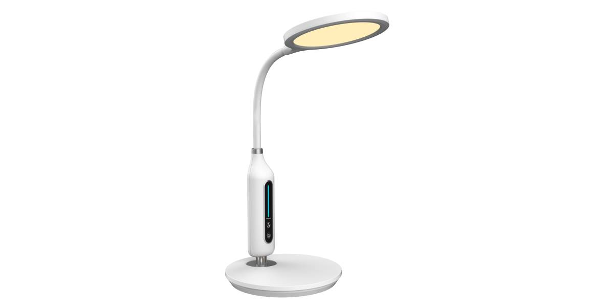 ΦΩΤΙΣΤΙΚΟ ΓΡΑΦΕΙΟΥ LED BLAIN HM4460.01 ΛΕΥΚΟ ABS & ΣΙΛΙΚΟΝΗ Φ18,5x40,7Yεκ.