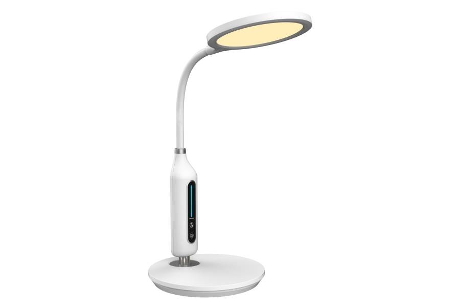 ΦΩΤΙΣΤΙΚΟ ΓΡΑΦΕΙΟΥ LED BLAIN HM4460.01 ΛΕΥΚΟ ABS & ΣΙΛΙΚΟΝΗ Φ18,5x40,7Yεκ.
