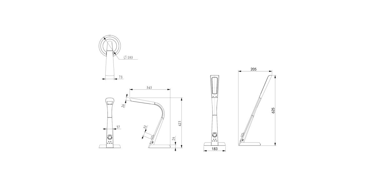 ΦΩΤΙΣΤΙΚΟ ΓΡΑΦΕΙΟΥ LED BLAIN PRO HM4451.09 ΧΡΥΣΟ-ΛΕΥΚΟ ΧΡΩΜΑ 34,3x18,3x42,5Υεκ.