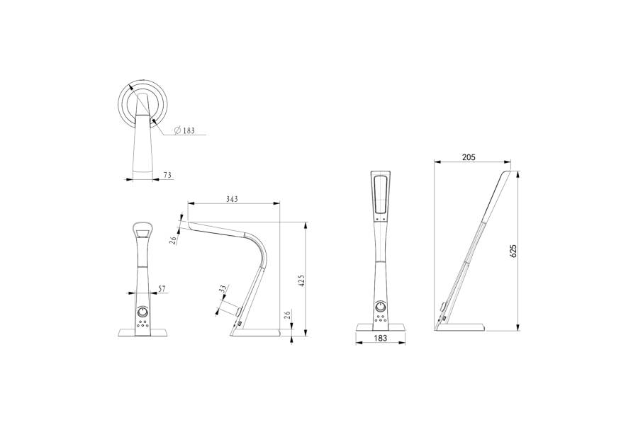 ΦΩΤΙΣΤΙΚΟ ΓΡΑΦΕΙΟΥ LED BLAIN PRO HM4451.09 ΧΡΥΣΟ-ΛΕΥΚΟ ΧΡΩΜΑ 34,3x18,3x42,5Υεκ.