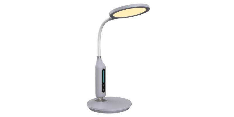 ΦΩΤΙΣΤΙΚΟ ΓΡΑΦΕΙΟΥ LED BLAIN HM4460.07 ΓΚΡΙ ABS-ΛΕΥΚΗ ΣΙΛΙΚΟΝΗ Φ18,5x40,7Yεκ.