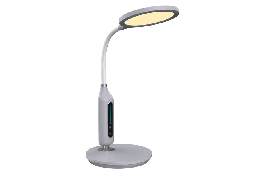 ΦΩΤΙΣΤΙΚΟ ΓΡΑΦΕΙΟΥ LED BLAIN HM4460.07 ΓΚΡΙ ABS-ΛΕΥΚΗ ΣΙΛΙΚΟΝΗ Φ18,5x40,7Yεκ.