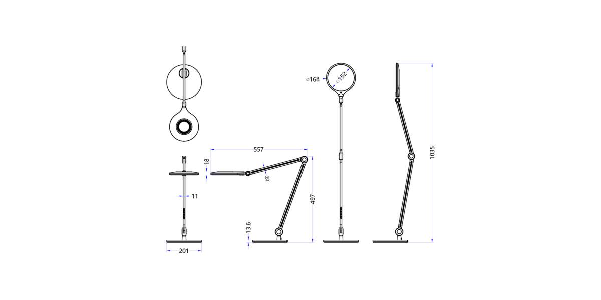 ΦΩΤΙΣΤΙΚΟ ΓΡΑΦΕΙΟΥ LED BLAIN PRO HM4452.08 ΓΚΡΙ-ΑΣΗΜΙ ΧΡΩΜΑ ABS 55,7x49,7Υεκ.