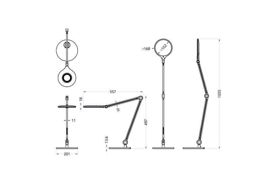 ΦΩΤΙΣΤΙΚΟ ΓΡΑΦΕΙΟΥ LED BLAIN PRO HM4452.08 ΓΚΡΙ-ΑΣΗΜΙ ΧΡΩΜΑ ABS 55,7x49,7Υεκ.