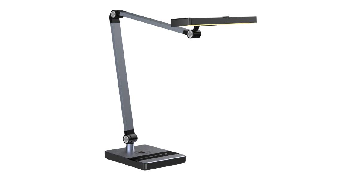ΦΩΤΙΣΤΙΚΟ ΓΡΑΦΕΙΟΥ LED BLAIN PRO HM4461.02 ΜΑΥΡΟ ΜΑΤ ABS 35x43,9Υεκ.