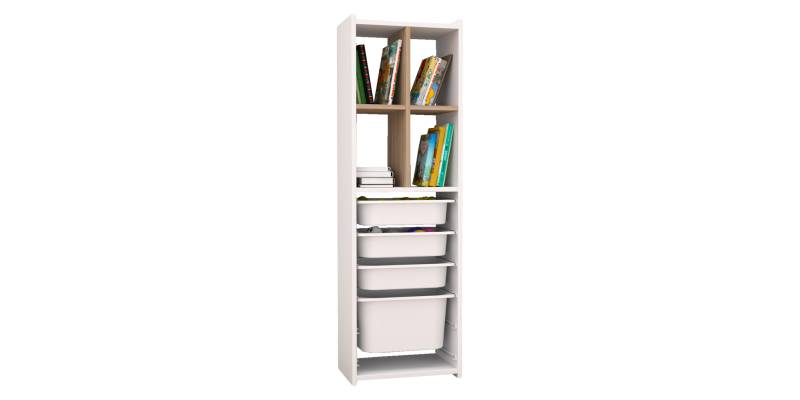 ΣΥΡΤΑΡΙΕΡΑ ΜΕ ΡΑΦΙΑ SANI HM18210.01 ΜΕΛΑΜΙΝΗ ΛΕΥΚΗ&ΣΟΝΑΜΑ-4 P.E. ΣΥΡΤΑΡΙΑ 45x30x144Υεκ