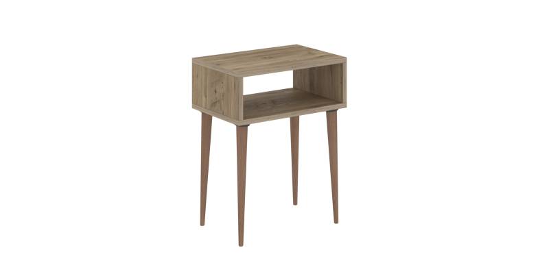 ΚΟΜΟΔΙΝΟ TODD HM18183.04 ΜΕΛΑΜΙΝΗ ΟΑΚ-ΠΟΔΙΑ ΦΥΣΙΚΟ 45x30x58Υεκ.