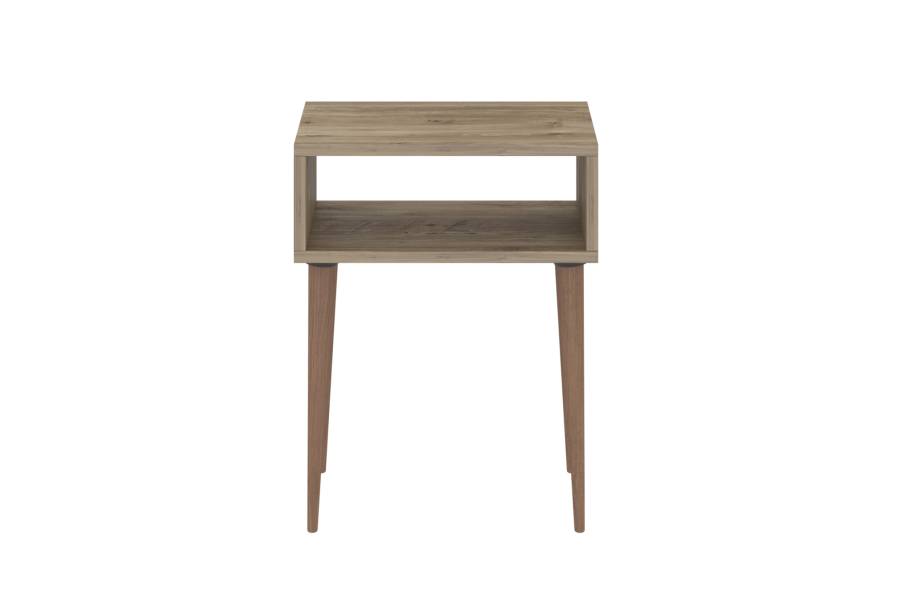 ΚΟΜΟΔΙΝΟ TODD HM18183.04 ΜΕΛΑΜΙΝΗ ΟΑΚ-ΠΟΔΙΑ ΦΥΣΙΚΟ 45x30x58Υεκ.