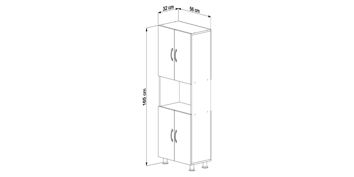 ΕΠΙΠΛΟ ΚΟΥΖΙΝΑΣ/ΝΤΟΥΛΑΠΙ RAD HM18196.03 ΜΕΛΑΜΙΝΗ ΣΟΝΑΜΑ-ΛΕΥΚΟ 56x32x165Υεκ.
