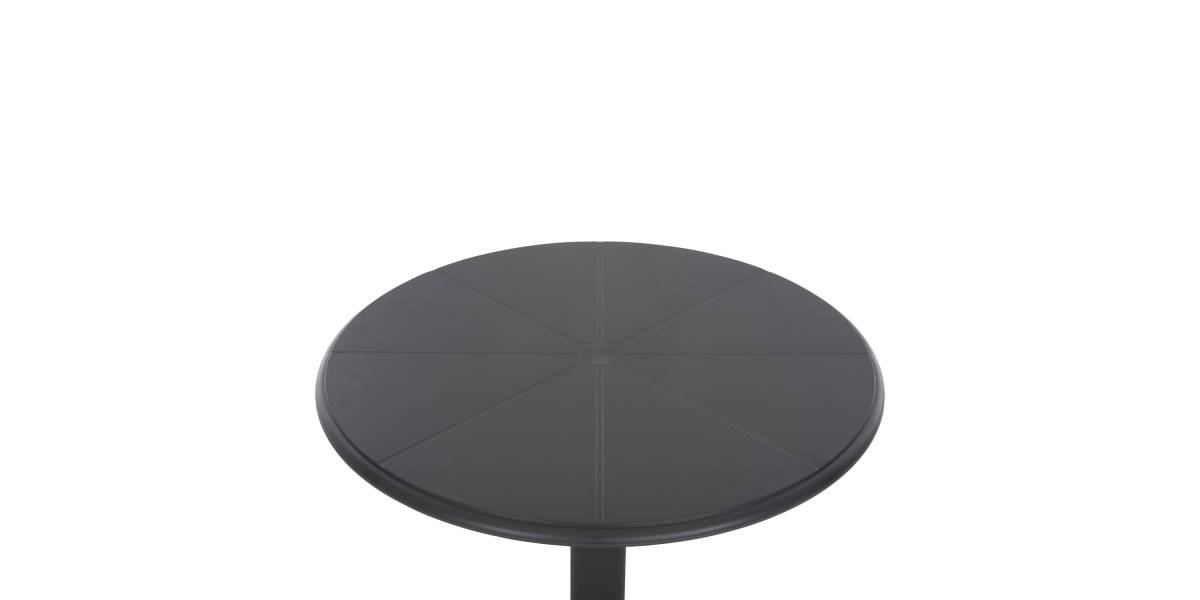 ΤΡΑΠΕΖΙ ΠΟΛΥΠΡΟΠΥΛΕΝΙΟΥ ΣΤΡΟΓΓΥΛΟ TERRIN HM6124.20 ΓΚΡΙ Φ61x77Υεκ.