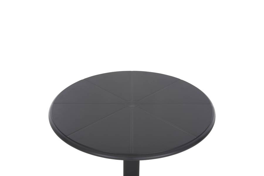 ΤΡΑΠΕΖΙ ΠΟΛΥΠΡΟΠΥΛΕΝΙΟΥ ΣΤΡΟΓΓΥΛΟ TERRIN HM6124.20 ΓΚΡΙ Φ61x77Υεκ.