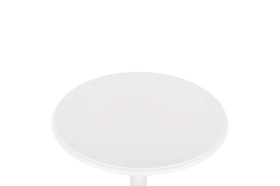 ΤΡΑΠΕΖΙ ΠΟΛΥΠΡΟΠΥΛΕΝΙΟΥ ΣΤΡΟΓΓΥΛΟ TERRIN HM6124.11 ΛΕΥΚΟ Φ61x77Υεκ.