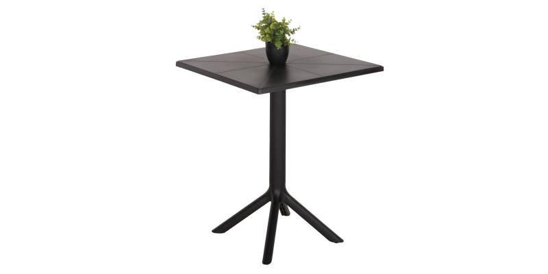 ΤΡΑΠΕΖΙ ΠΟΛΥΠΡΟΠΥΛΕΝΙΟΥ ΤΕΤΡΑΓΩΝΟ TERRIN HM6125.12 ΜΑΥΡΟ 60,5x60,5x76,5Υεκ.