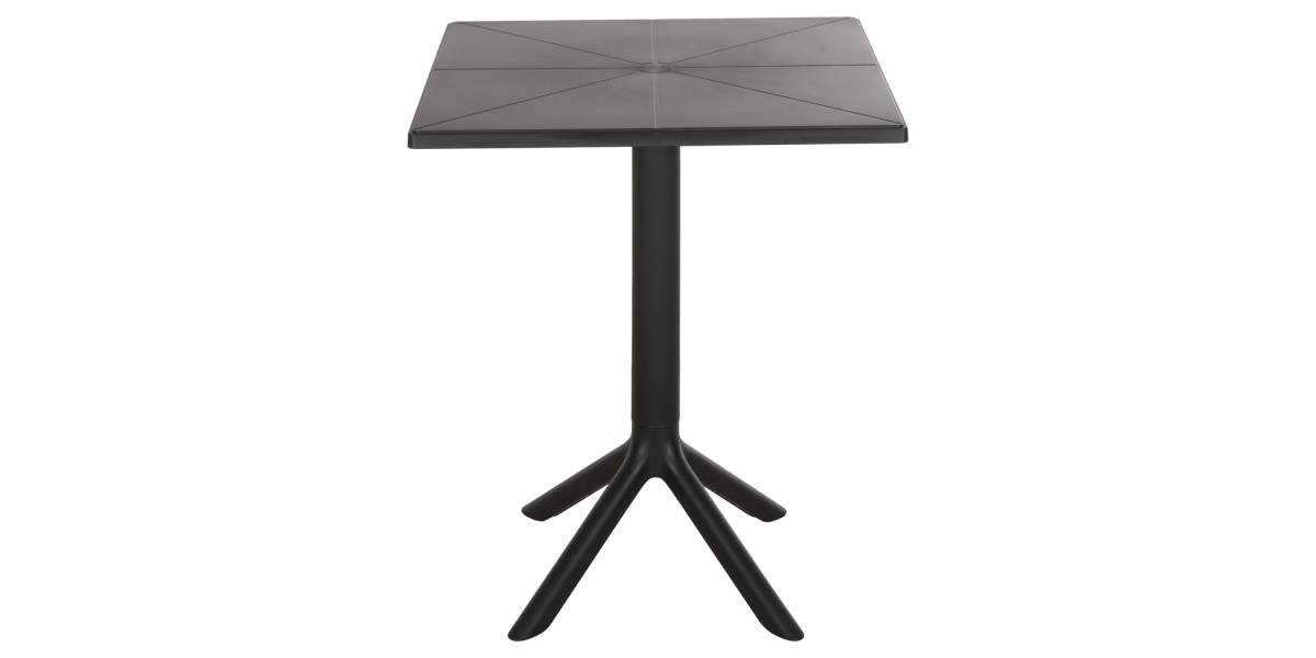 ΤΡΑΠΕΖΙ ΠΟΛΥΠΡΟΠΥΛΕΝΙΟΥ ΤΕΤΡΑΓΩΝΟ TERRIN HM6125.12 ΜΑΥΡΟ 60,5x60,5x76,5Υεκ.