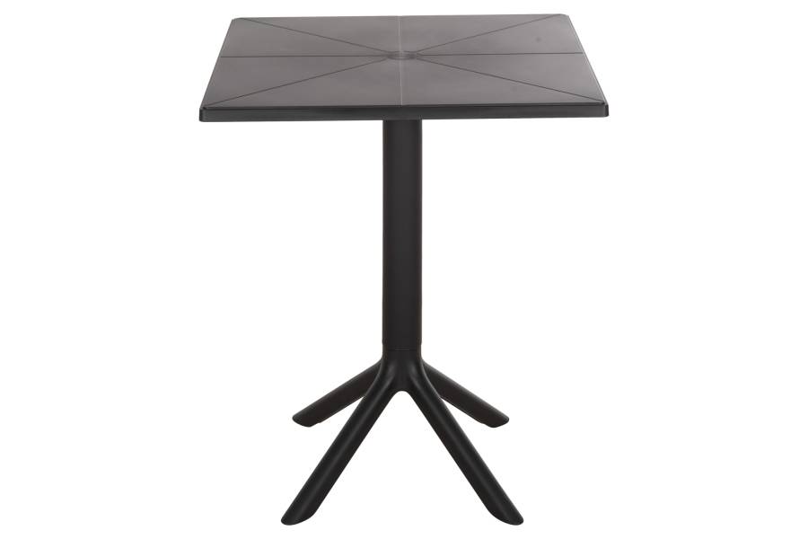 ΤΡΑΠΕΖΙ ΠΟΛΥΠΡΟΠΥΛΕΝΙΟΥ ΤΕΤΡΑΓΩΝΟ TERRIN HM6125.12 ΜΑΥΡΟ 60,5x60,5x76,5Υεκ.