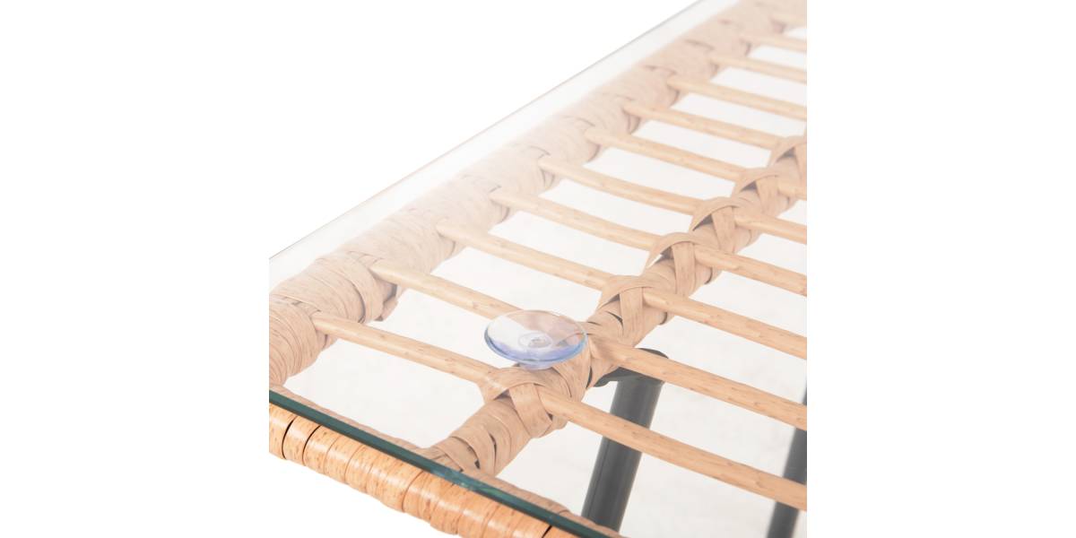 ΤΡΑΠΕΖΑΚΙ GERRY HM5717.11 ΜΕ WICKER ΜΠΕΖ-ΜΑΥΡΟ ΜΕΤΑΛ.ΣΚΕΛΕΤΟ 50x50x47,5Υεκ.