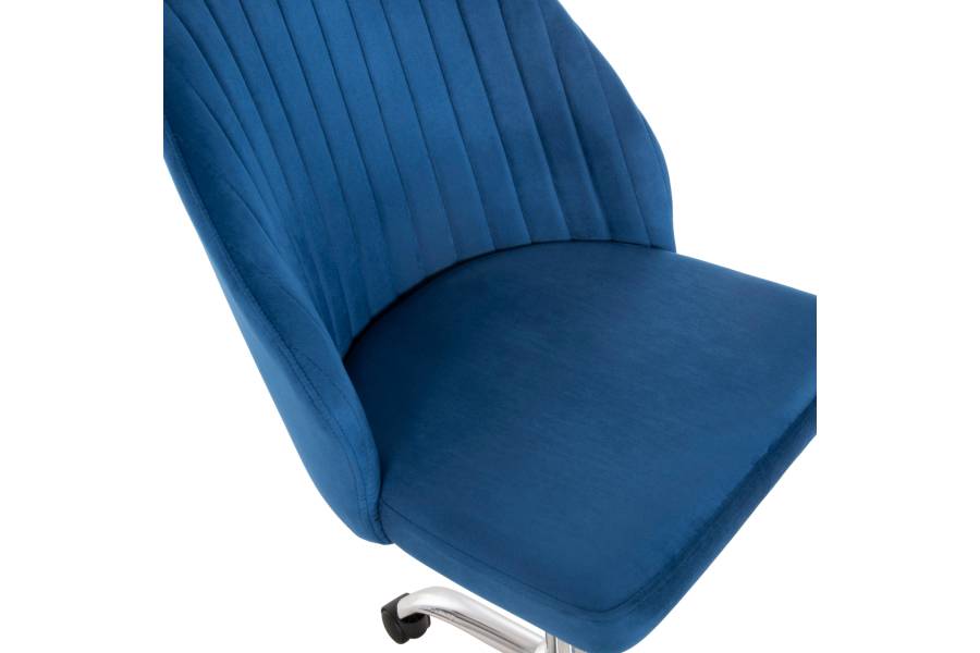 ΚΑΡΕΚΛΑ ΓΡΑΦΕΙΟΥ HOLLIS HM9008.03 ΜΠΛΕ ΒΕΛΟΥΔΟ-ΜΕΤΑΛ.ΠΟΔΙ 58x58x85Υεκ.