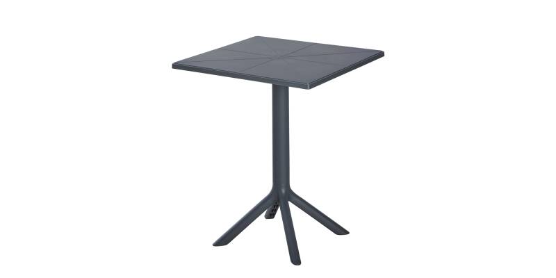 ΤΡΑΠΕΖΙ ΠΟΛΥΠΡΟΠΥΛΕΝΙΟΥ ΤΕΤΡΑΓΩΝΟ TERRIN HM6125.20 ΣΚΟΥΡΟ ΓΚΡΙ 60,5x60,5x76,5Υεκ.