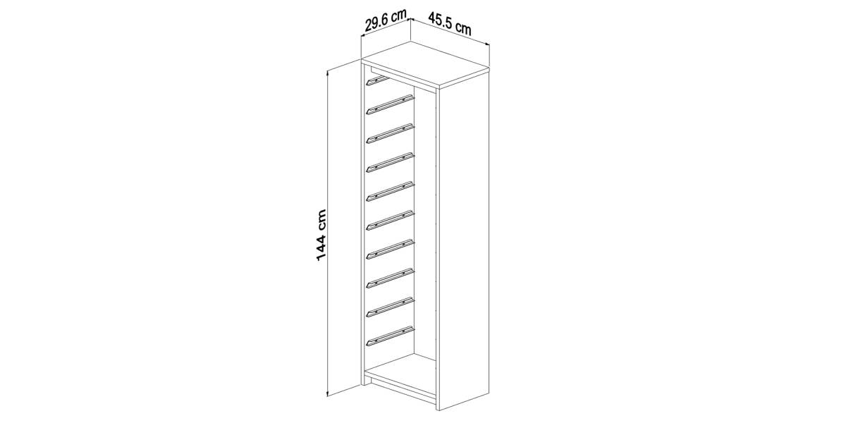 ΣΥΡΤΑΡΙΕΡΑ SANI HM18205.03 ΜΕΛΑΜΙΝΗ ΣΕ SONAMA-ΛΕΥΚΑ ΣΥΡΤΑΡΙΑ P.E. 45,5x29,6x144Υεκ.
