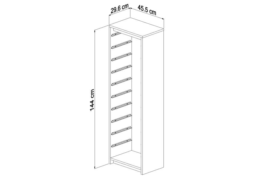 ΣΥΡΤΑΡΙΕΡΑ SANI HM18205.03 ΜΕΛΑΜΙΝΗ ΣΕ SONAMA-ΛΕΥΚΑ ΣΥΡΤΑΡΙΑ P.E. 45,5x29,6x144Υεκ.