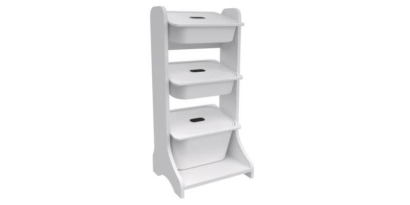 ΕΠΙΠΛΟ ΑΠΟΘΗΚΕΥΣΗΣ FRED HM18207.01 ΛΕΥΚΗ ΜΕΛΑΜΙΝΗ 44x35x90Υεκ.
