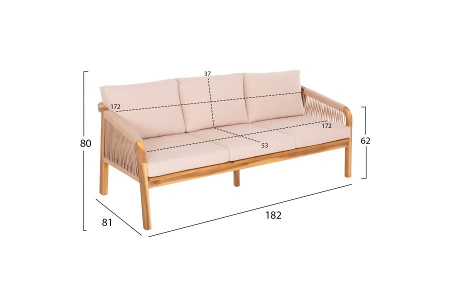 ΣΕΤ ΣΑΛΟΝΙ ΕΞ.ΧΩΡΟΥ 4ΤΜΧ ROSSWELL HM6084.02 ΞΥΛΟ ΑΚΑΚΙΑΣ-ΣΧΟΙΝΙ-ΜΠΕΖ ΜΑΞΙΛΑΡΙΑ