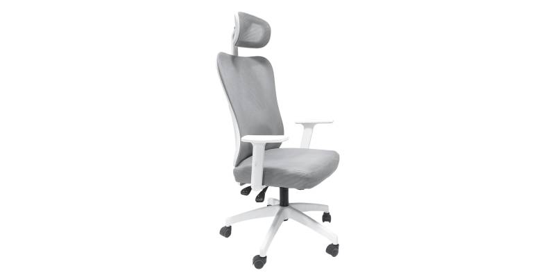 ΚΑΡΕΚΛΑ ΓΡΑΦΕΙΟΥ MEXER HM1195.02 ΓΚΡΙ MESH-ΜΕΤΑΛ.ΒΑΣΗ-ΣΚΕΛΕΤΟΣ ΛΕΥΚΟΣ 68x70x136Υεκ.