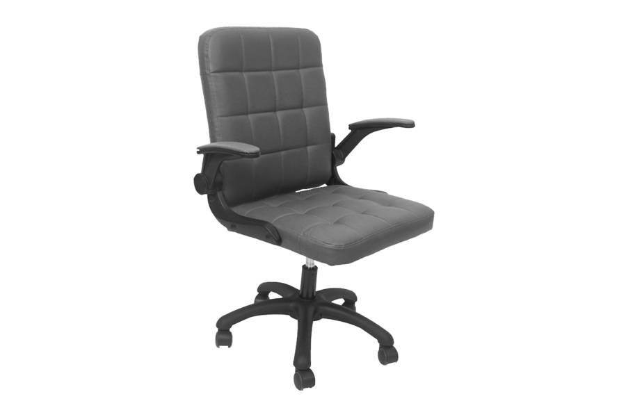 ΚΑΡΕΚΛΑ ΓΡΑΦΕΙΟΥ PORTIMA HM1197.03 ΓΚΡΙ PVC-ΜΑΥΡΟΣ NYLON ΣΚΕΛΕΤΟΣ & ΒΑΣΗ 69x53x98Υεκ